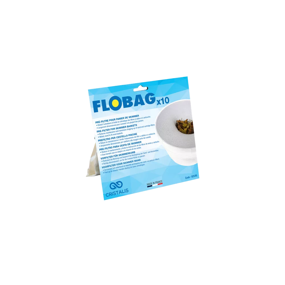Pré-filtre/chaussettes pour panier de skimmer - FLOBAG Flobag 10 pi...