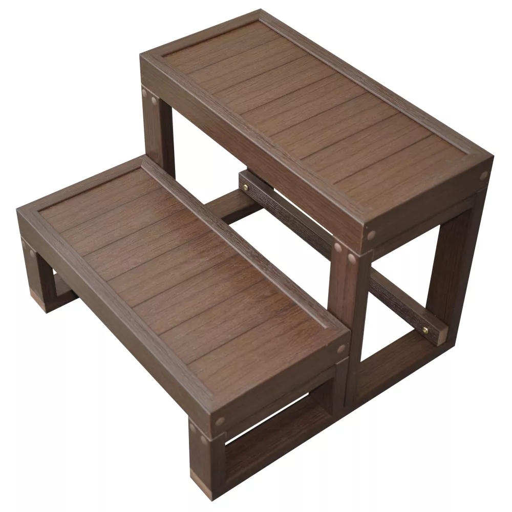 Escalier pour spa 2 marches - Brown