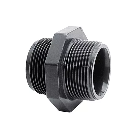 Mamelon double, filetage mâle, PN10, gris d1" 71194