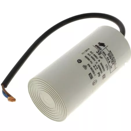 Condensateur à fils 35-36µF Diamètre: 45 mm Longueur: 94 mm Toléran...