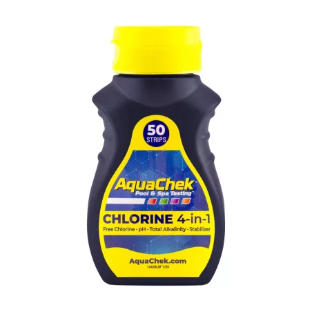 Chlorine 4-in-1bandelettes d'analyse Le test AquaChek Chlore 4-en-1...