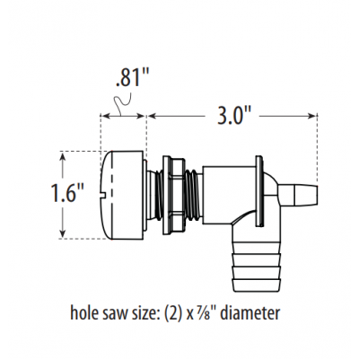 Cascade LED 210 mm - face en acier inoxydable