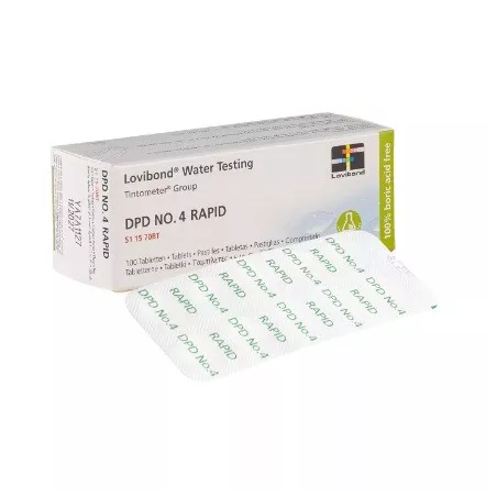 DPD N° 4 Rapid Pour mesurer rapidement le chlore, brome total ou Ox...