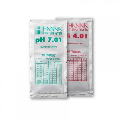 Kit d'étalonnage 5 x pH 4,01 et 5 x pH 7,01 - 20 mL