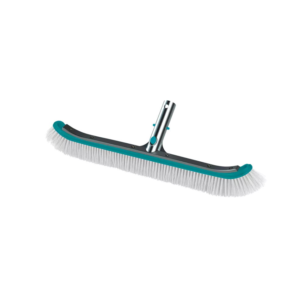 Brosse paroi murale 50 cm incurvée avec poil en PP Bouton pressoirS...