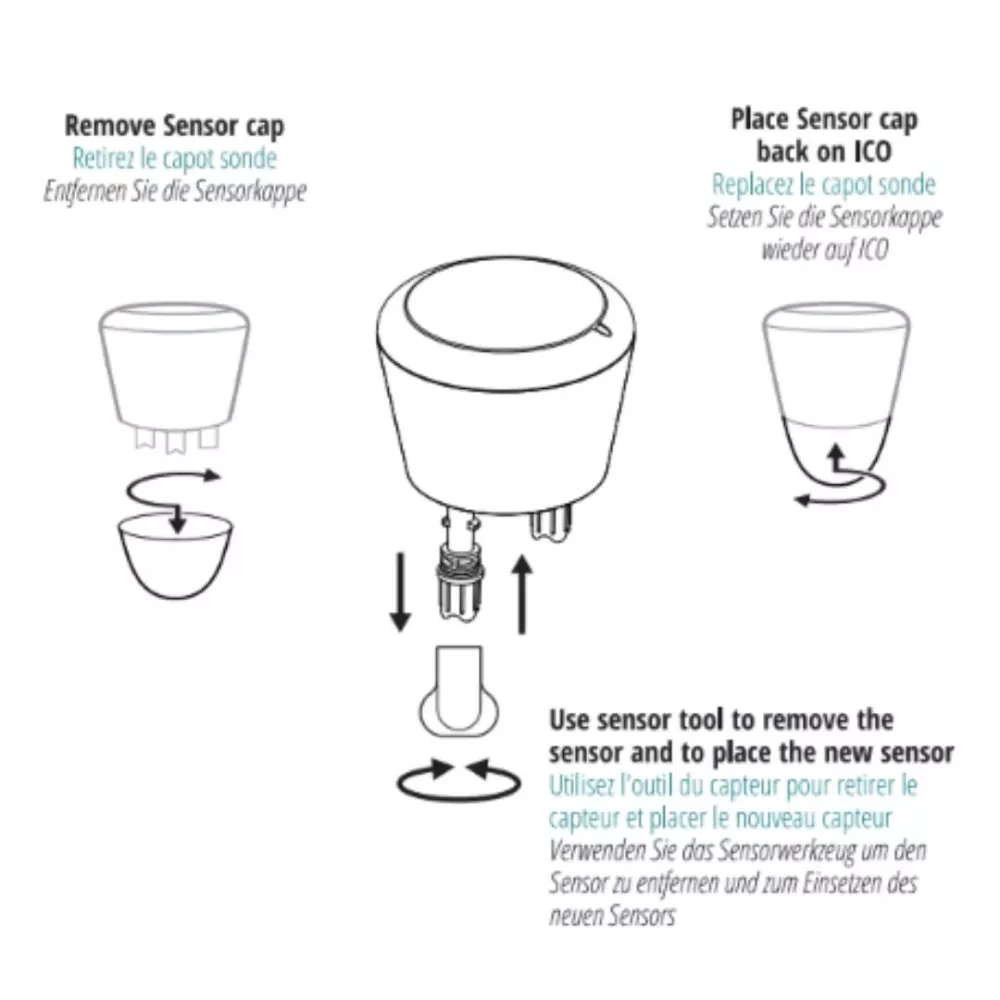 Sonde conductivité (gris) compatible avec ICO pool et ICO spa La so...