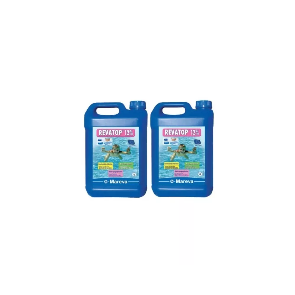 REVATOP 12 % - 2 x 5 litres Idéal pour le rattrapage d’une piscine ...