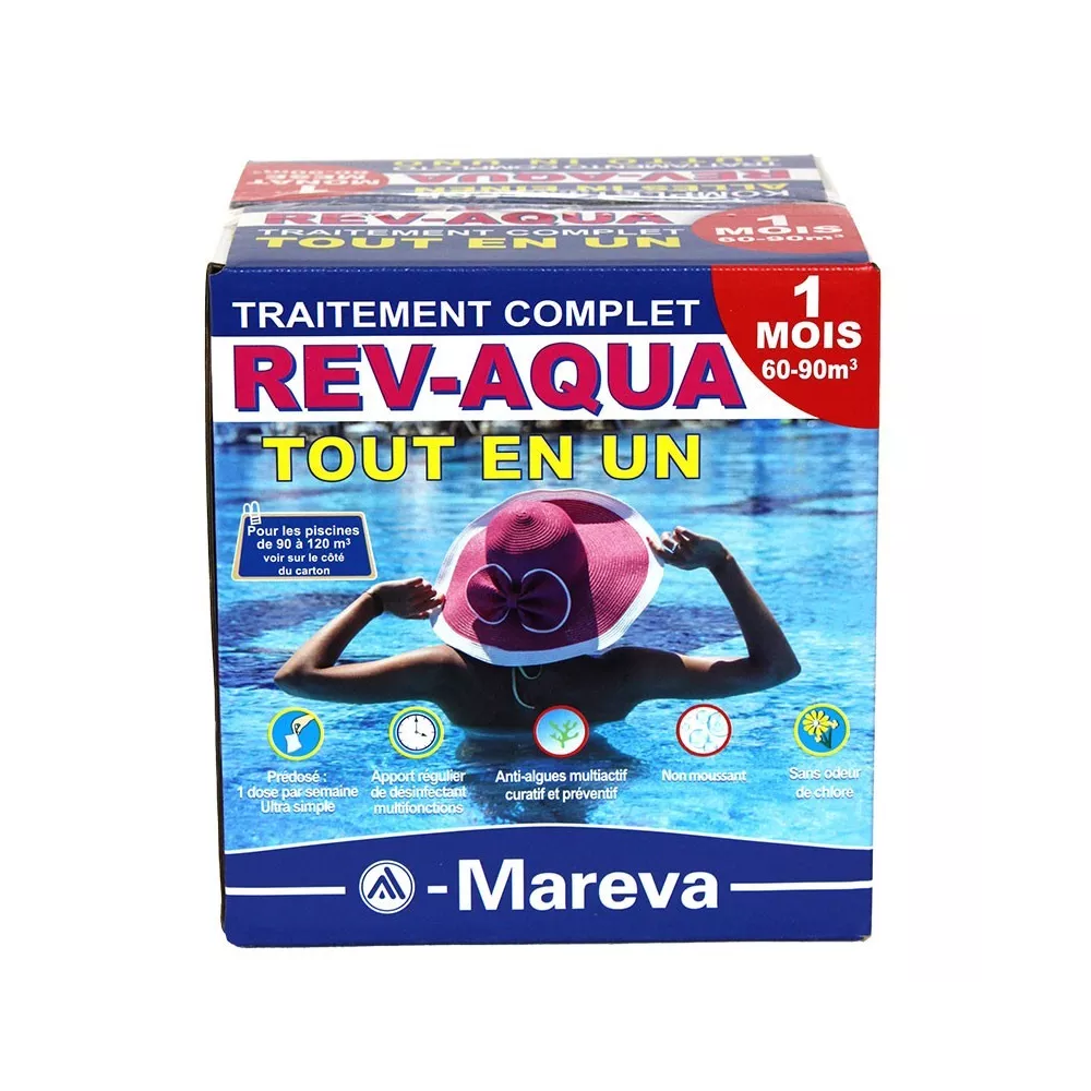 REV-AQUA pour piscine de 60/90 m3  *** Utilisez les produits biocid...