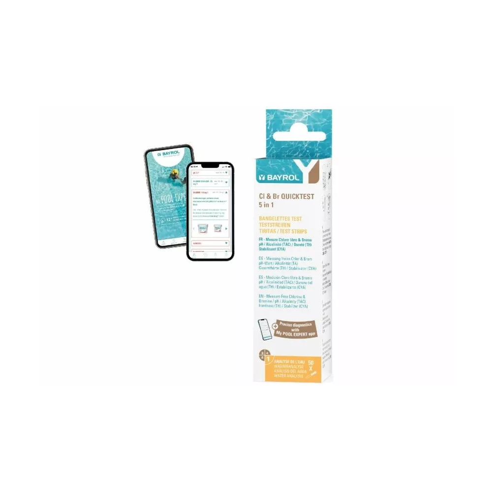 CHLORE & BROME QUICKTEST 5-EN-1 Pour une interprétation optimale et...
