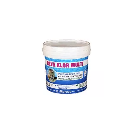 REVA KLOR MULTI 250G - 5KG Le galet de chlore REVA KLOR MULTI est u...