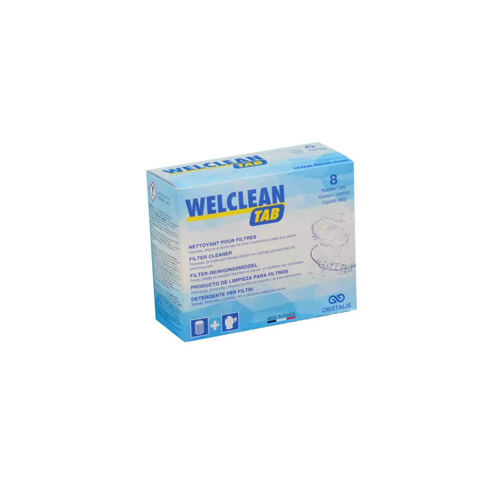 Welclean tab nettoyant pour filtre Dégraisse, détartre et désincrus...