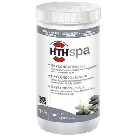 hth® Spa OXY LONG 20g Pastilles d'oxygène pour spa à dissolution ra...
