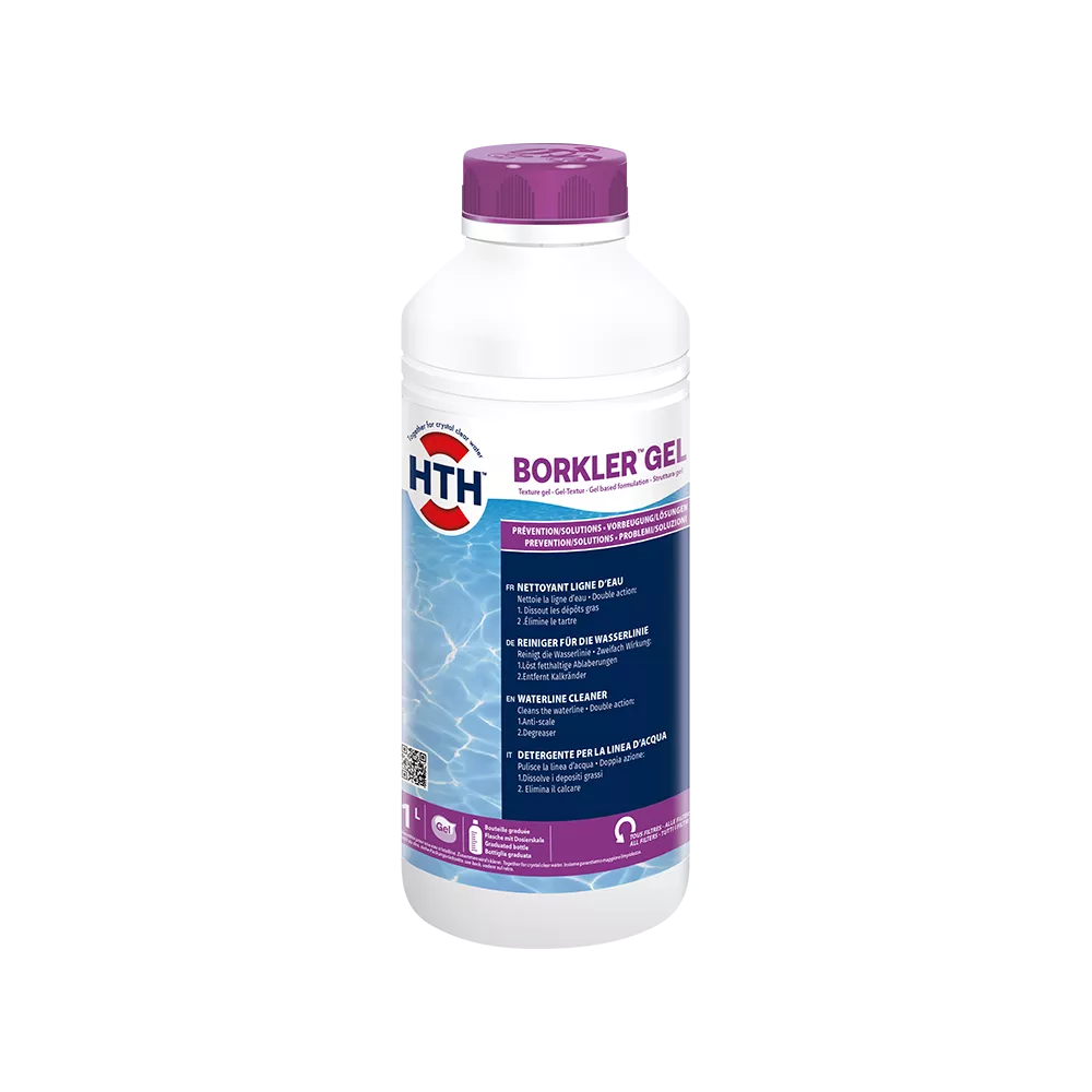 hth® - BORKLER GEL - nettoyant ligne d'eau - 1 litre  Nettoie la li...