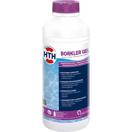 hth® - BORKLER GEL - nettoyant ligne d'eau - 1 litre  Nettoie la li...