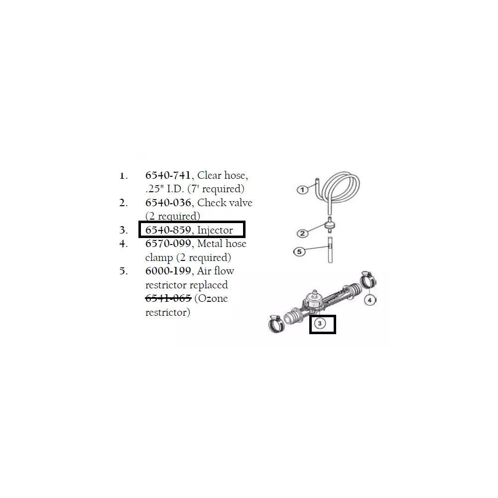Sundance/Jacuzzi Spas Ozone Injector  6540-859