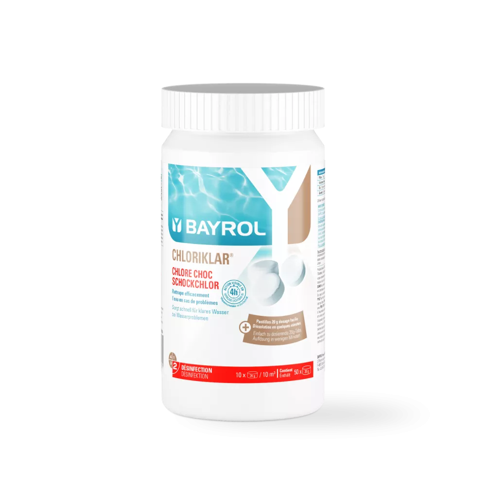 Chloriklar® 1kg tablet de chlore 20gr