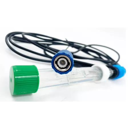 DA-GEN électrode pH en verre 100 mm, Pg 13,5, bleu, avec 2,5m de câble et fiche BNC