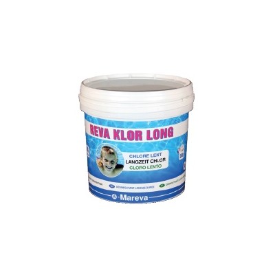REVA KLOR LONG – Chlore lent en galets, seau de 5 kg