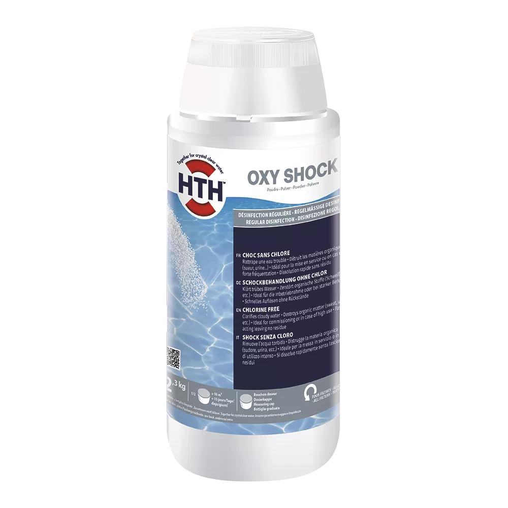 HTH OXY SHOCK TRAITEMENT CHOC A L’OXYGÈNE ACTIF Poudre à l’oxygène ...