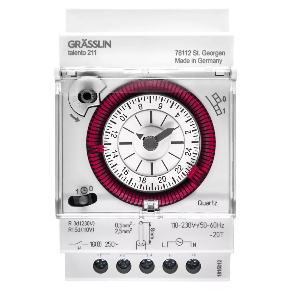 Talento 211 SK Horloge de distribution analogique Grässlin — progra...