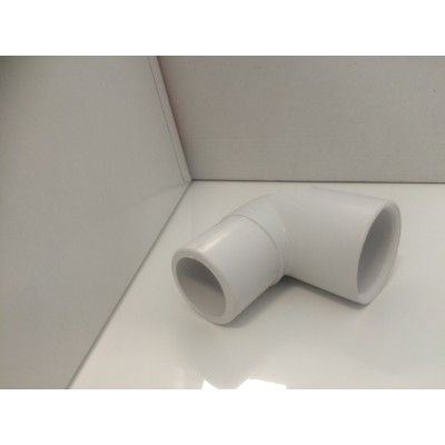 Coude PVC blanc 90° 1" Femelle/Mâle 33mm