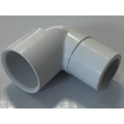 Coude PVC blanc 90° 1" Femelle/Mâle 33mm