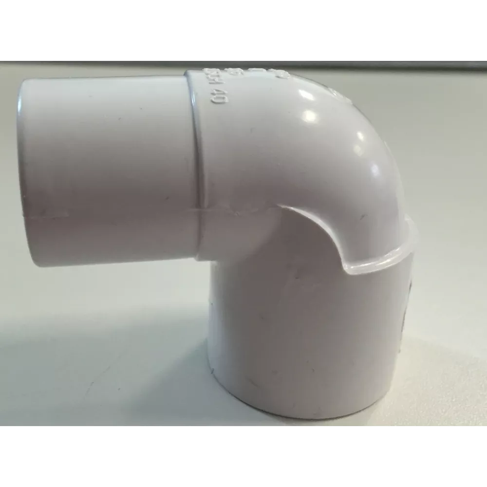 Coude PVC blanc 90° 1" Femelle/Mâle 33mm
