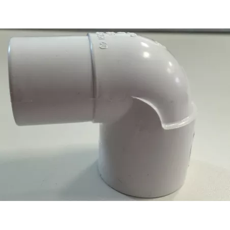 Coude PVC blanc 90° 1" Femelle/Mâle 33mm