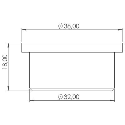 Bouchon 32 mm Mâle