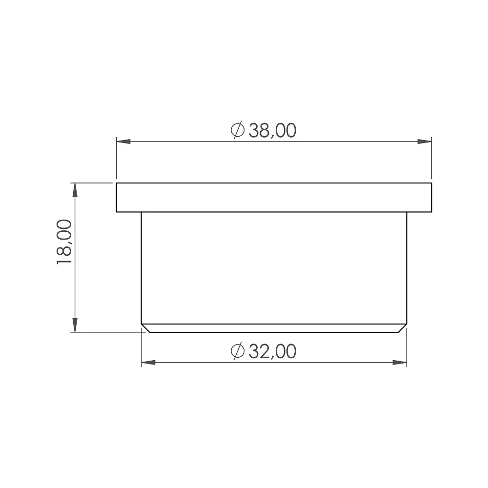 Bouchon 32 mm Mâle