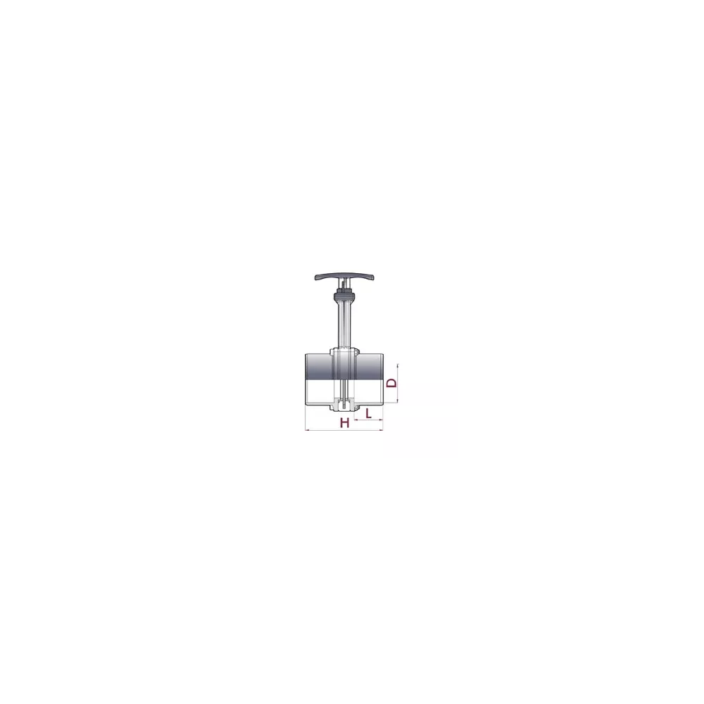 Vanne à guillotine PVC  63 mm