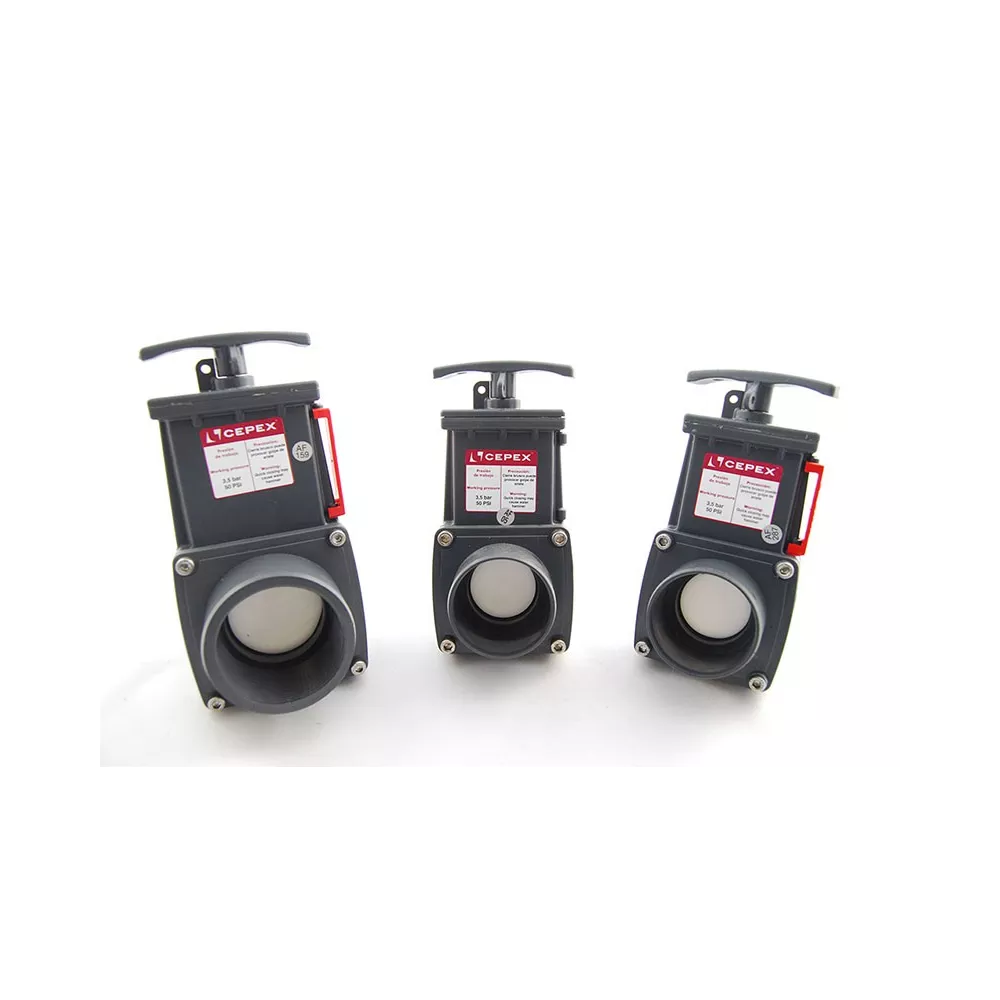 Vanne à guillotine PVC  63 mm