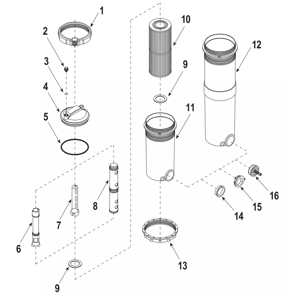 Bague verrou pour Top Load filtration