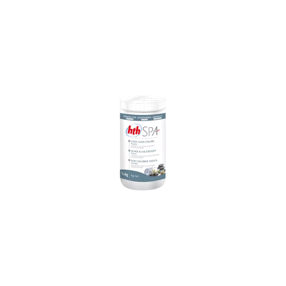 hth® - Spa CHOC SANS CHLORE POUDRE  Rattrape les eaux vertes ou tro...