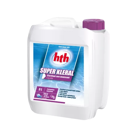 hth® - SUPER KLERAL - 3 litres Triple action: Anti-algues- Anti-tar...