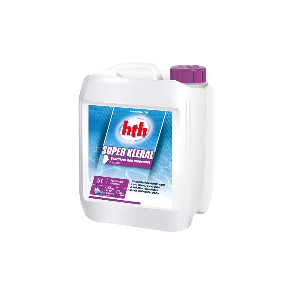 hth® - SUPER KLERAL - 3 litres Triple action: Anti-algues- Anti-tar...