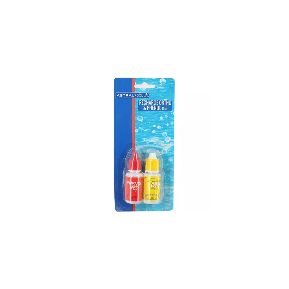 Ortho et Phénol Red recharge pour trousse d'analyse eau spa ou pisc...
