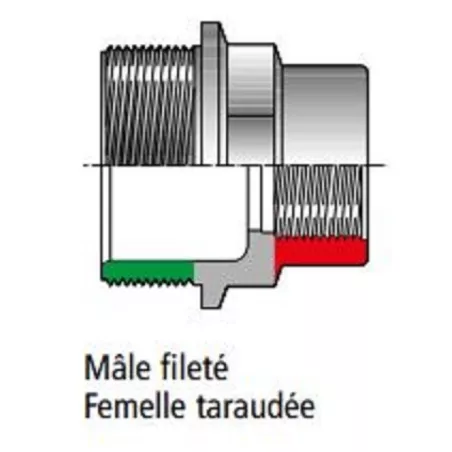 copy of Réducteur de tuyau Mâle 2" vers tuyau 1,5" femelle