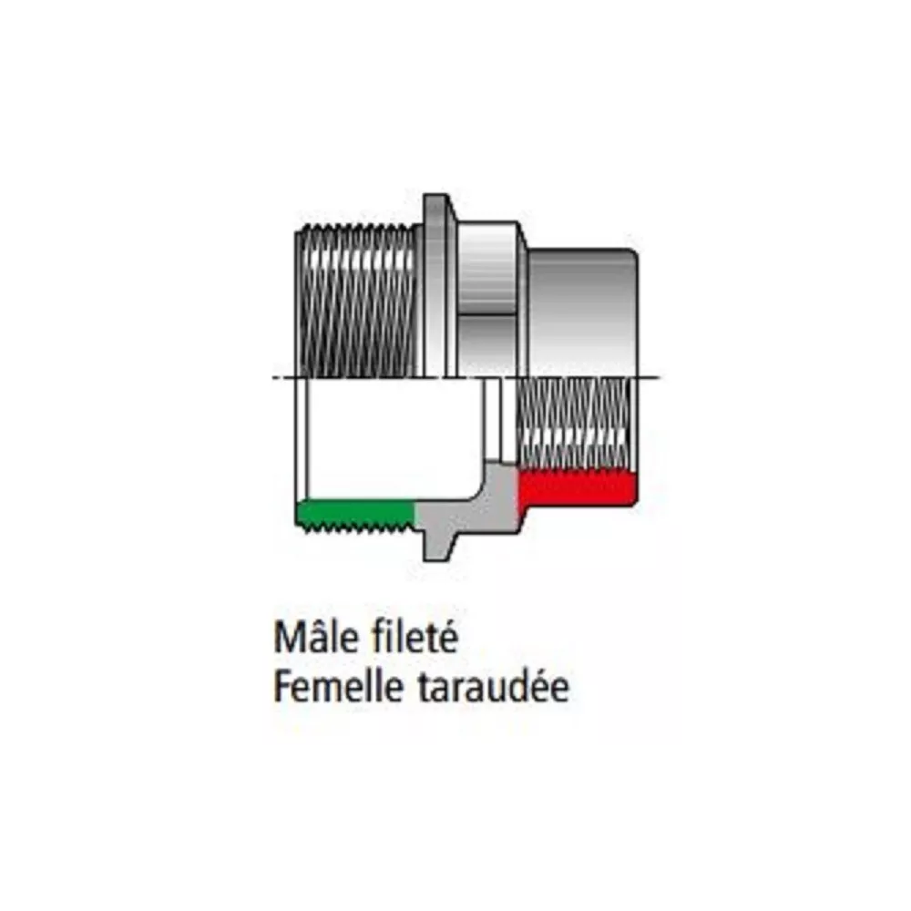 copy of Réducteur de tuyau Mâle 2" vers tuyau 1,5" femelle