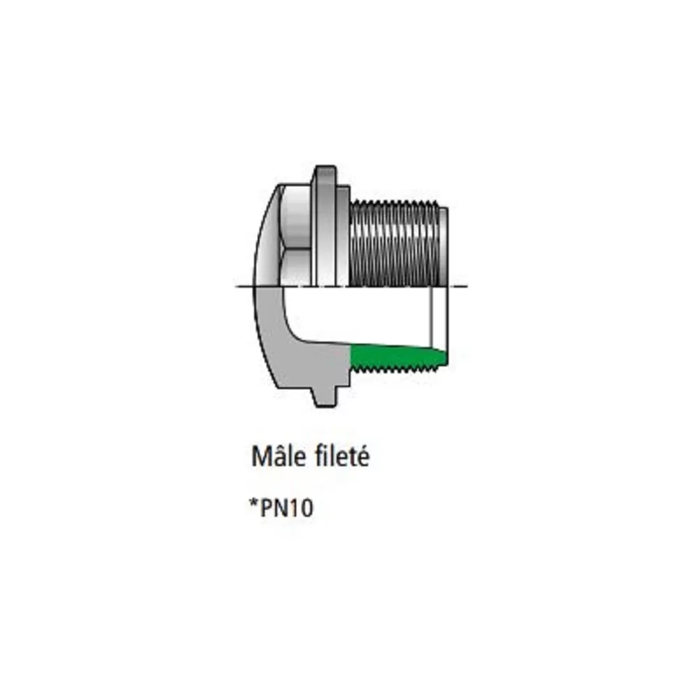 copy of Réducteur de tuyau Mâle 2" vers tuyau 1,5" femelle