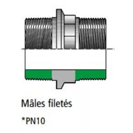 Mamelon fileté 1 1/2" Mamelon fileté 1 1/2"  SNI2050
