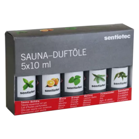 Lot d'huile essentiel sauna Conditionnement: 5 x 10ml Menthe, Ora...