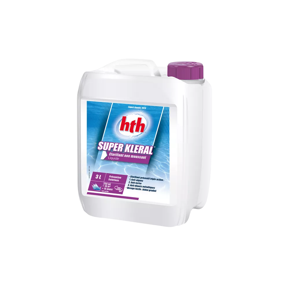 hth® - SUPER KLERAL - 3 litres Triple action: Anti-algues- Anti-tar...