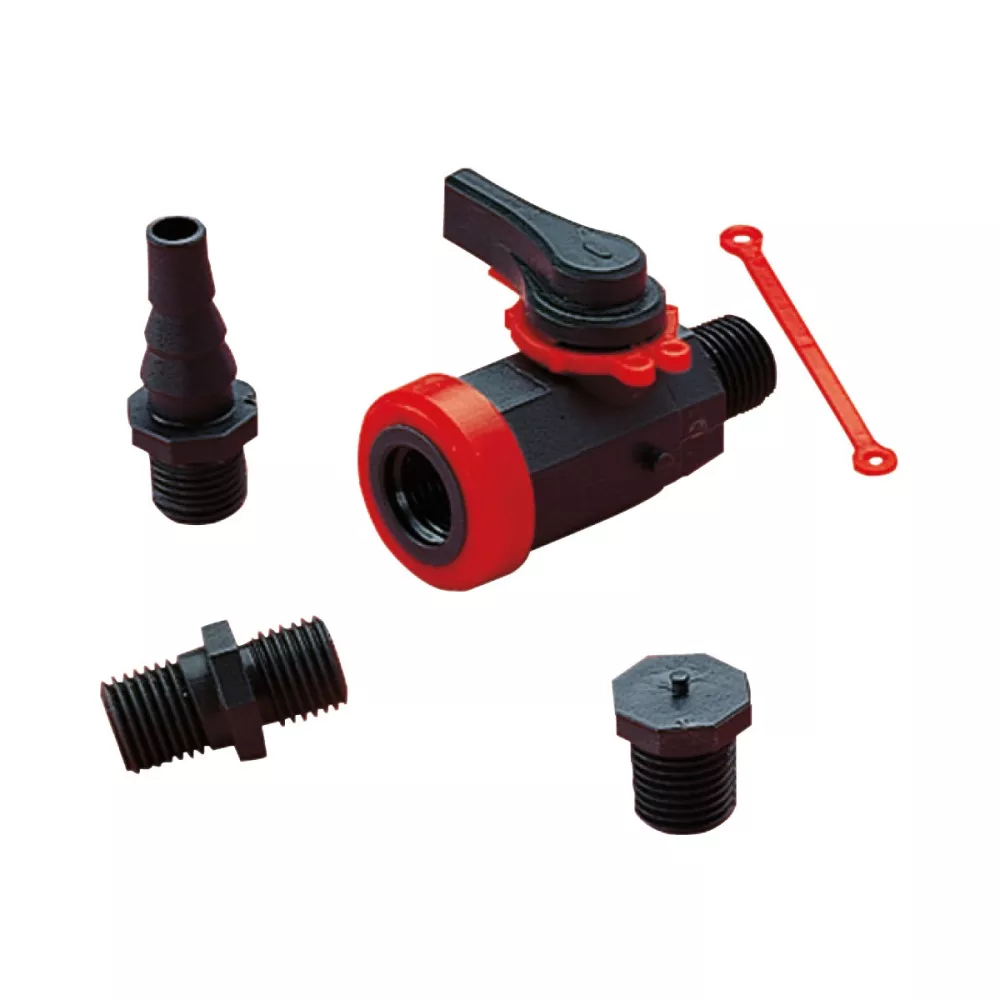 Kit de compression 1/4"-3/8" Robinet à bille laboratoire DN6 PVC gr...
