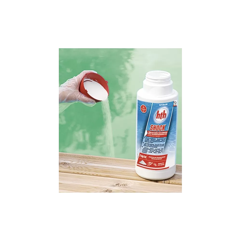 hth® - SHOCK poudre - Rattrape une eau verte -trouble LA SOLUTION I...