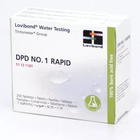 DPD N° 1 Rapid - 250 pastilles d'analyse Pour l'analyse de chlore l...