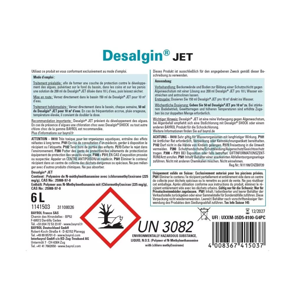 Désalgine - 6L - algicide - Bayrol