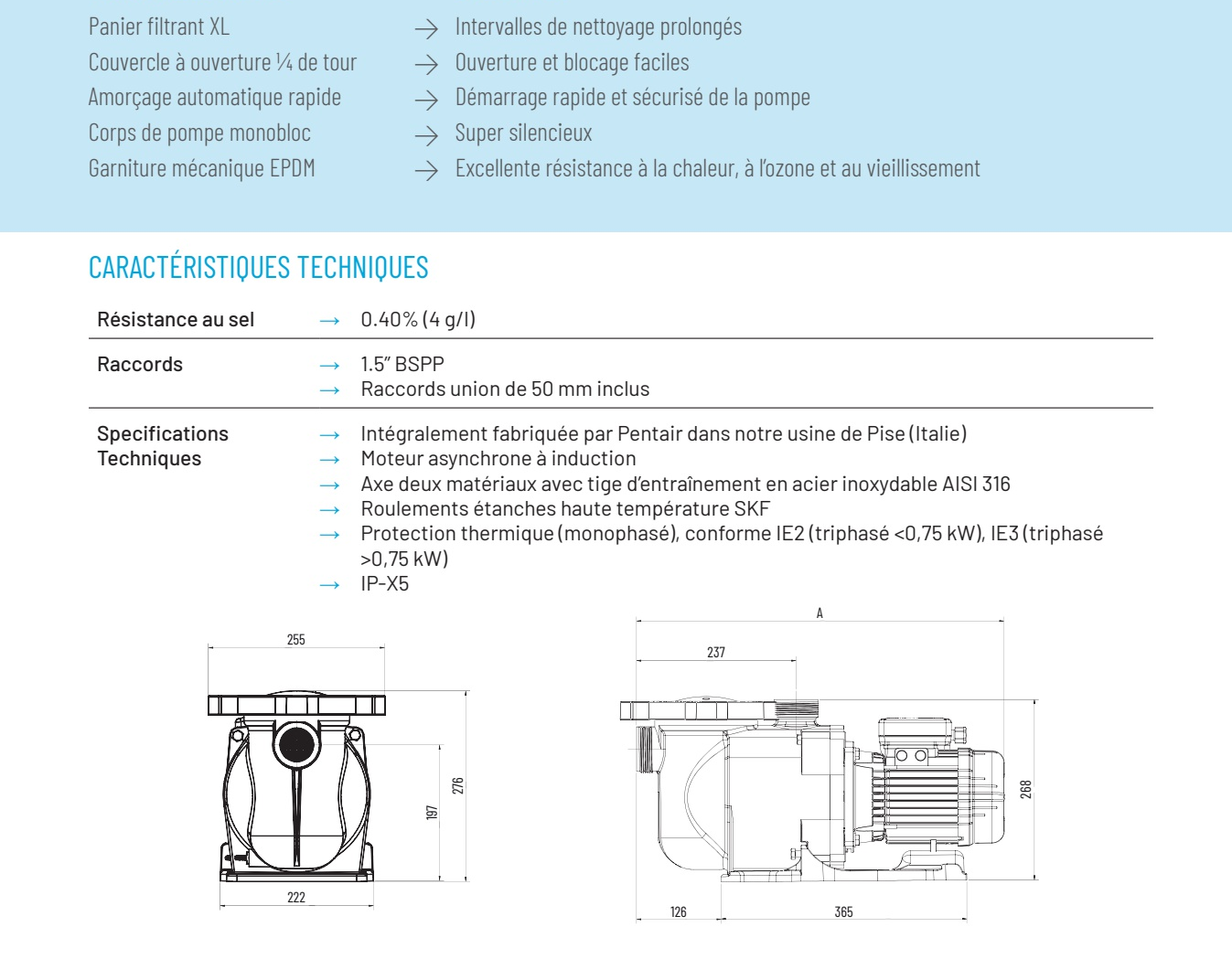 POMPE PISCINE PENTAIR