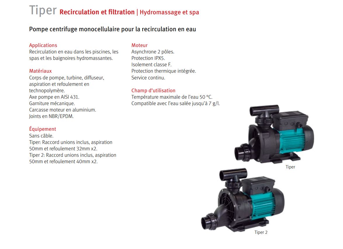 tiper 70M espa pompe