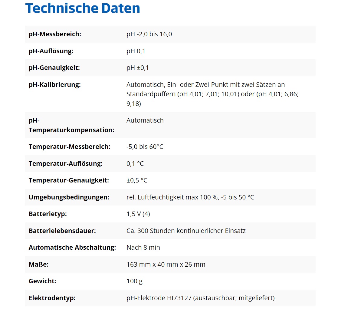 ph tester ph temperatur